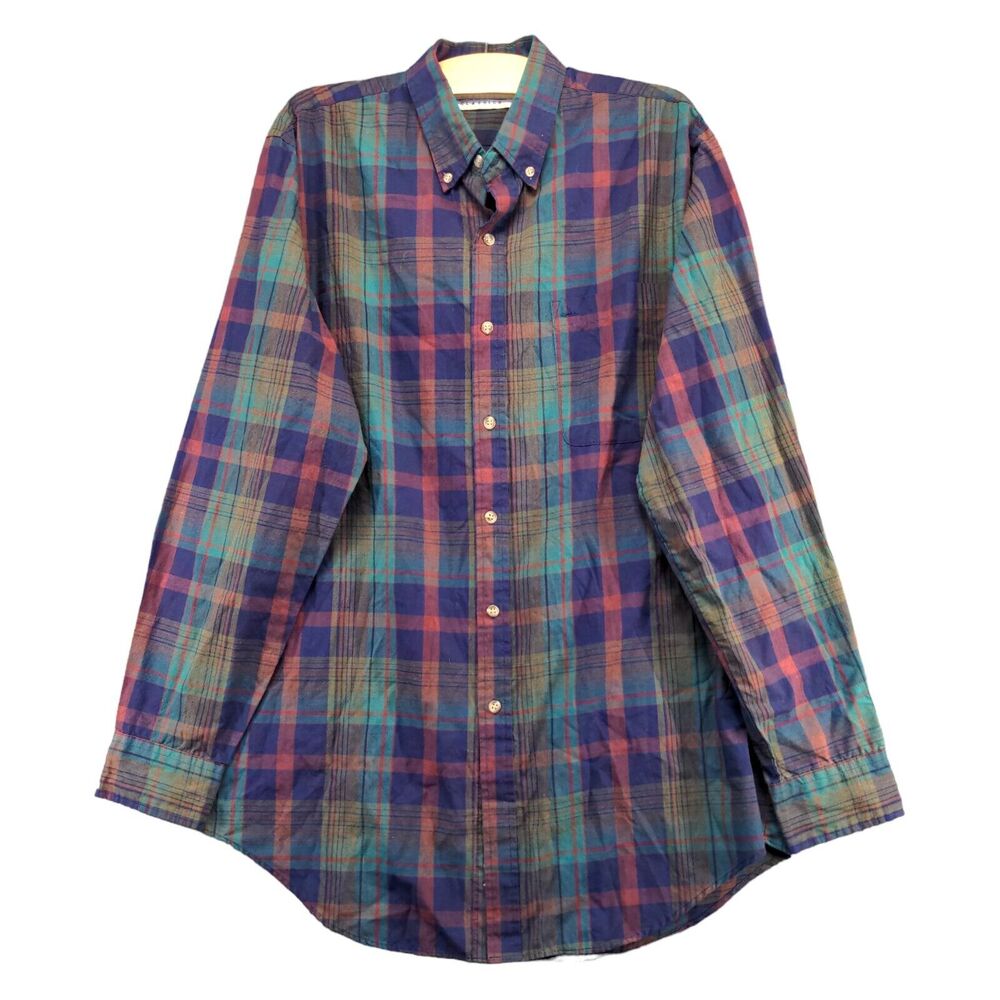 McGregor Classics Men's Button-Down Shirt Multicolor LT Long Sleeve Plaid